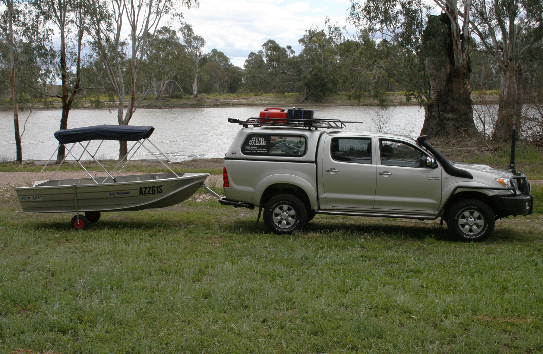 The tinnyhitch allows you to tow your tinny with ease.